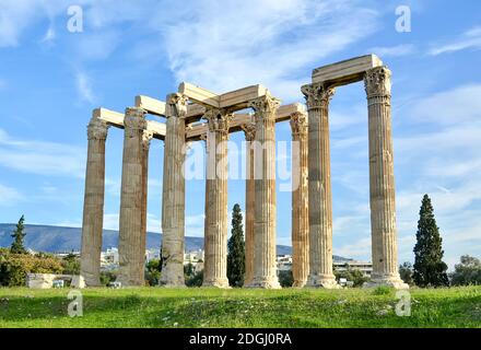 Tempel des olympischen Zeus oder der Olympieion ein größtes Denkmal Griechenland Stockfoto