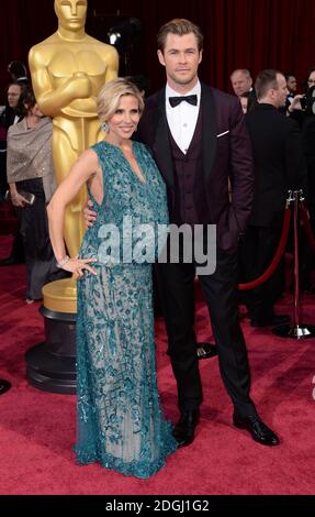 Chris Hemsworth und Elsa Pataky bei der Ankunft bei den 86. Academy Awards im Dolby Theater in Hollywood, Los Angeles, USA. Stockfoto