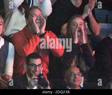 Sam Branson und Cressida Bonas am WE Day, Wembley Arena, London. Stockfoto