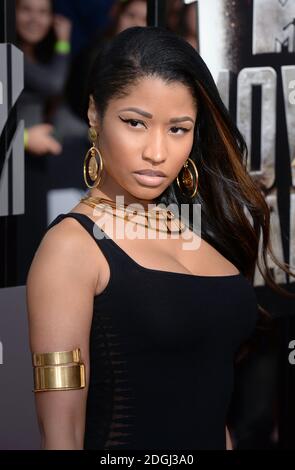 Nicki Minaj bei der Ankunft bei den MTV Movie Awards 2014, das Nokia Theater L.A. Live, Los Angeles. Die MTV Movie Awards können in Großbritannien auf MTV, Montag, 14. April um 21 Uhr gesehen werden Stockfoto