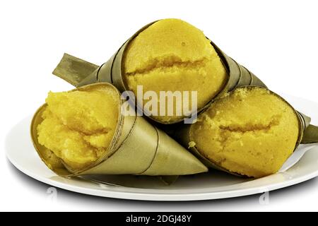 Toddy Palm Cake oder Kanom Tarn, die lokale Thai Dessert Stockfoto