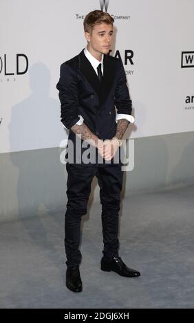 Justin Bieber bei der amfAR Gala, Hotel Du Cap, Antibes, Teil des 67. Festival de Cannes. Stockfoto