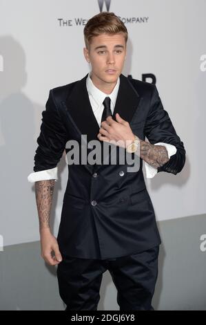 Justin Bieber bei der amfAR Gala, Hotel Du Cap, Antibes, Teil des 67. Festival de Cannes. Stockfoto