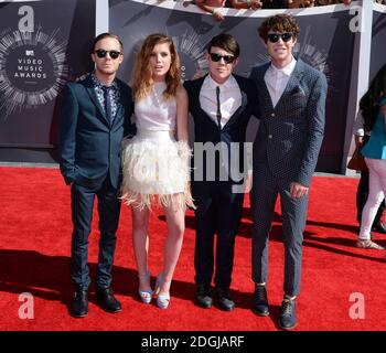 Echosmith bei den MTV Video Music Awards 2014, The Forum, Inglewood, Los Angeles. Stockfoto