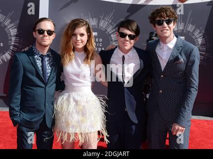 Echosmith bei den MTV Video Music Awards 2014, The Forum, Inglewood, Los Angeles. Stockfoto