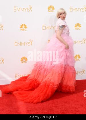 Lena Dunham bei den EMMY Awards 2014, Nokia Live, Los Angeles. Stockfoto