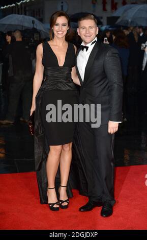 Allen Leech und Charlie Webster bei der Gala zur Eröffnung des BFI London Film Festival 2014, London. Stockfoto