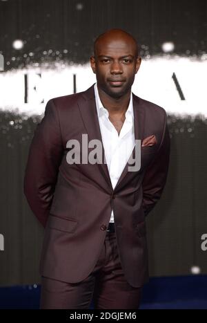 David Gyasi bei der Europa-Premiere von Interstellar im Odeon-Kino am Leicester Square in London Stockfoto