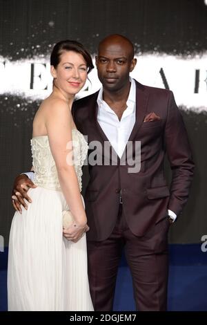 David Gyasi bei der Europa-Premiere von Interstellar im Odeon-Kino am Leicester Square in London Stockfoto