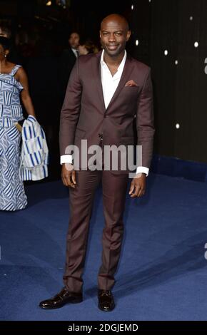 David Gyasi bei der Europa-Premiere von Interstellar im Odeon-Kino am Leicester Square in London Stockfoto