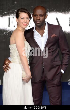 David Gyasi bei der europäischen Premiere von Interstellar im Odeon Cinema am Leicester Square in London. Stockfoto