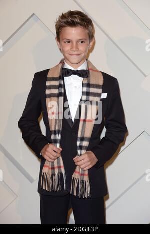 Romeo Beckham beim Start der Burberry Festive Campaign 2014 mit Romeo Beckham, Burberry, Regent Street, London. Stockfoto