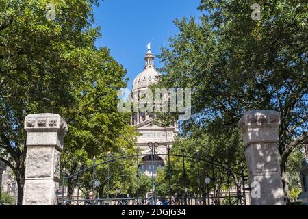 Luftaufnahmen Der Stadt Austin Texas Entlang Der Colorado River Stockfoto