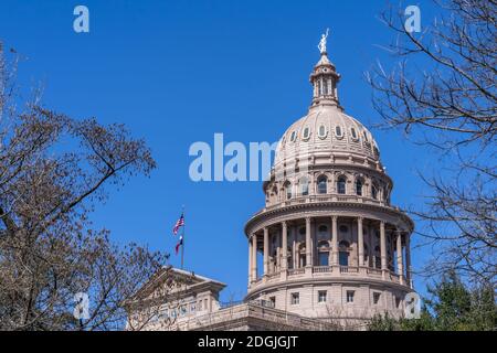 Luftaufnahmen Der Stadt Austin Texas Entlang Der Colorado River Stockfoto