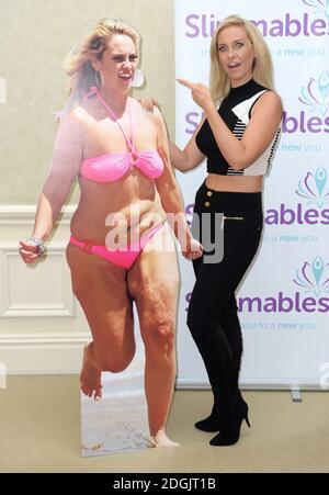 Josie Gibson stellt ihre neue Slimming Website Slimmables im Landmark Hotel, London, vor. Stockfoto