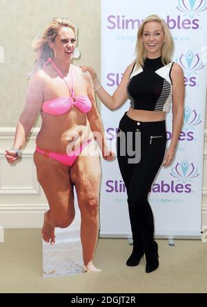 Josie Gibson stellt ihre neue Slimming Website Slimmables im Landmark Hotel, London, vor. Stockfoto