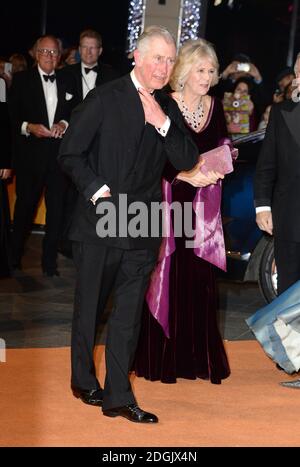 Charles, Prince of Wales und Camilla, Herzogin von Cornwall bei der britischen Filmpremiere des zweitbesten exotischen Marigold Hotels im Odeon-Kino am Leicester Square, London Stockfoto