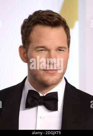 Chris Pratt im Pressesaal der 87. Academy Awards, die am 22. Februar 2015 im Dolby Theater in Hollywood, Los Angeles, CA, USA, verliehen wurden. Stockfoto