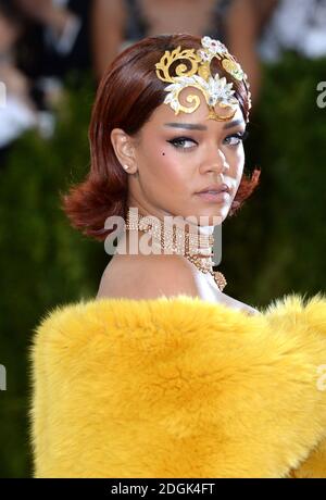 Rihanna beim Besuch des Metropolitan Museum of Art Met Gala, in New York City, USA. Stockfoto