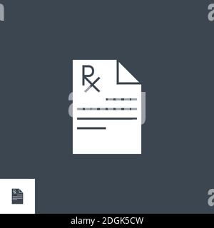 Symbol für verschreibungspflichtige Vektorgyphe. Stock Vektor