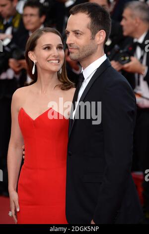 Natalie Portman und Benjamin Millepied bei der Premiere des Eröffnungsfilms La Tete Haute, die während des 68. Festival de Cannes im Grand Theatre Lumiere, Palais des Festivals, Cannes, Frankreich stattfindet Stockfoto