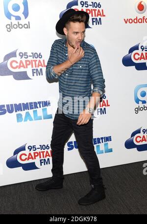 Liam Payne aus einer Richtung beim Capital FM Summertime Ball im Wembley Stadium, London. Stockfoto