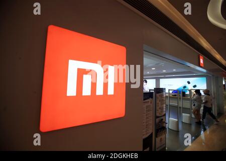 Auf diesem unlokierten und undatierten Foto ist die Fassade eines Gebäudes der Xiaomi Corporation zu sehen, die ein chinesisches multinationales Elektronikunternehmen gegründet hat Stockfoto