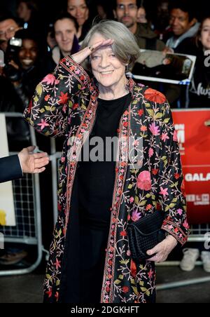 Dame Maggie Smith beim BFI London Film Festival Premiere for the Lady in the Van, im Odeon, Leicester Square, London. Foto-Kredit sollte Doug Peters / EMPICS Entertainment lesen Stockfoto