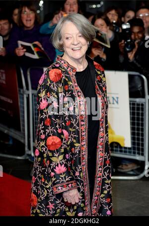 Dame Maggie Smith beim BFI London Film Festival Premiere for the Lady in the Van, im Odeon, Leicester Square, London. Foto-Kredit sollte Doug Peters / EMPICS Entertainment lesen Stockfoto