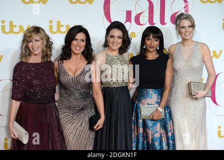 Guten Morgen die Briten Kate Garraway, Susanna Reid, Charlotte Hawkins, Ranvir Singh und Laura Tobin, die an der ITV Gala im Londoner Palladium teilnehmen. Bildnachweis sollte lauten: Doug Peters EMPICS Entertainment Stockfoto