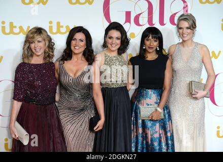 Guten Morgen die Briten Kate Garraway, Susanna Reid, Charlotte Hawkins, Ranvir Singh und Laura Tobin, die an der ITV Gala im Londoner Palladium teilnehmen. Bildnachweis sollte lauten: Doug Peters EMPICS Entertainment Stockfoto