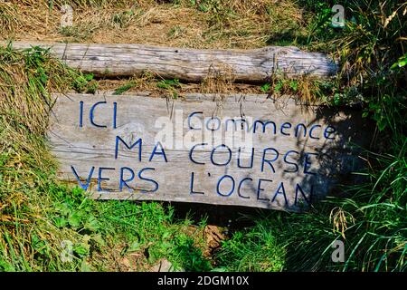 Frankreich, Ardeche (07), regionaler Naturpark von Monts d'Ardèche, Mont Gerbier-de-Jonc (1551 m), die Quellen der Loire Stockfoto