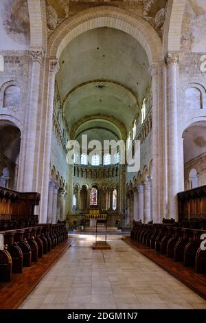 Frankreich, Loiret (45), Loire-Tal UNESCO-Weltkulturerbe, Saint-Benoît-sur-Loire, Benediktinerabtei Saint-Benoît-sur-Loire, Fleury abbe Stockfoto