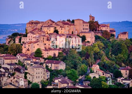 Frankreich, Tarn (81), Cordes-sur-Ciel, mittelalterliches Dorf am puech de Mordagne Stockfoto