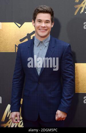 Adam Devine bei den MTV Movie Awards 2016, Warner Bros Studios, Burbank, Los Angeles. Bildnachweis sollte lauten: Doug Peters/EMPICS Entertainment Stockfoto