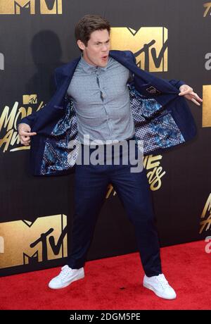 Adam Devine bei den MTV Movie Awards 2016, Warner Bros Studios, Burbank, Los Angeles. Bildnachweis sollte lauten: Doug Peters/EMPICS Entertainment Stockfoto