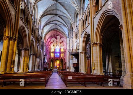 Frankreich, Nièvre (58), Nevers, Saint-Cyr-et-Sainte-Julitte Kathedrale auf dem Weg nach Saint-Jacques de Compostelle, Loire-Tal Stockfoto