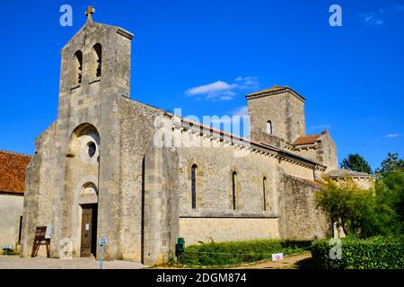 Frankreich, Loiret (45), Loire-Tal, das von der UNESCO zum Weltkulturerbe erklärt wurde, Germigny-des-Prés, karolingisches Oratorium von Germigny-des-Prés oder Kirche des Trè Stockfoto