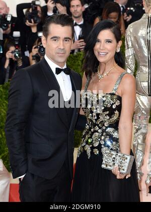 Colin Farrell und Schwester Claudine beim Besuch des Metropolitan Museum of Art trafen sich bei der Gala 2016 in New York City, USA. Bildnachweis sollte lauten: Doug Peters/EMPICS Entertainment Stockfoto