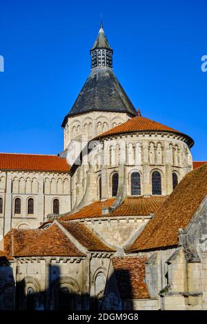 Frankreich, Nièvre (58), La Charité-sur-Loire, Saint-Jacques-de-Compostelle, Notre-Dame Kirche, Loire-Tal Stockfoto