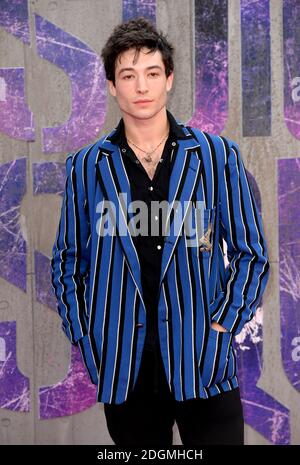 Ezra Miller bei der europäischen Premiere von Suicide Squad im ODEON Leicester Square, London. Bildnachweis sollte Doug Peters/EMPICS Entertainment lesen. Stockfoto