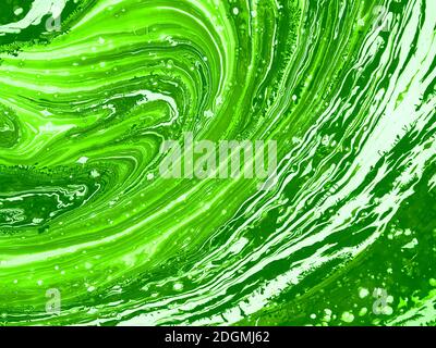 Abstract mixed white and green paint background Stockfoto