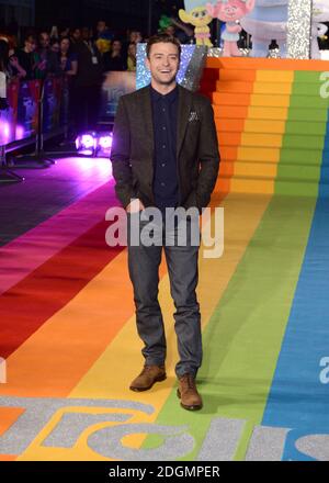 Justin Timberlake bei der Trolls-Sonderveranstaltung im Coca Cola London Eye an der Themse in London. Bilddatum: Donnerstag, 28. September 2016. Bildnachweis sollte lauten: Doug Peters/ EMPICS Entertainment. Stockfoto
