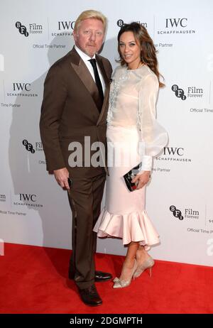 Boris Becker und Frau Lilly Becker beim BFI und IWC Gala Dinner im Rosewood Hotel, London Foto: Dienstag, 4. Oktober 2016. Bildnachweis sollte lauten: Doug Peters/ EMPICS Entertainment. Stockfoto