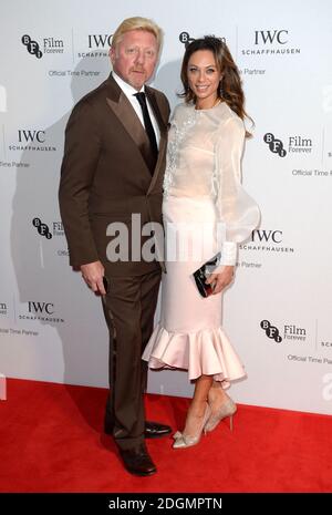 Boris Becker und Frau Lilly Becker beim BFI und IWC Gala Dinner im Rosewood Hotel, London Foto: Dienstag, 4. Oktober 2016. Bildnachweis sollte lauten: Doug Peters/ EMPICS Entertainment. Stockfoto