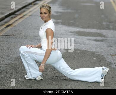 Lady Isabella Hervey stellt offiziell ihre Fitness-DVD "Isabella's Power Workout" im KX GYM UK, West London, vor. Stockfoto