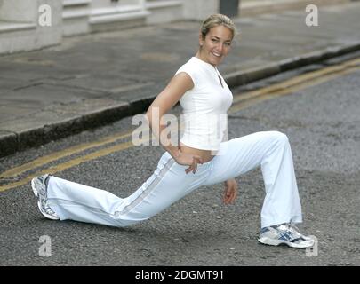 Lady Isabella Hervey stellt offiziell ihre Fitness-DVD "Isabella's Power Workout" im KX GYM UK, West London, vor. Stockfoto