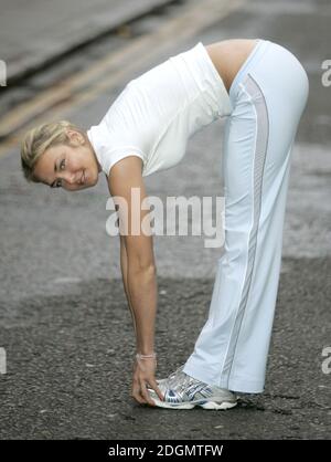 Lady Isabella Hervey stellt offiziell ihre Fitness-DVD "Isabella's Power Workout" im KX GYM UK, West London, vor. Stockfoto
