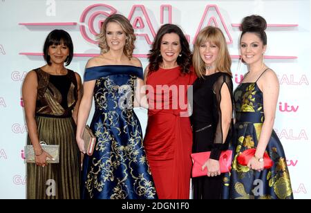 (Von links nach rechts) Ranvir Singh, Charlotte Hawkins, Susanna Reid, Kate Garraway und Laura Tobin bei der ITV Gala im London Palladium, London. Bildnachweis sollte lauten: Doug Peters/EMPICS Entertainment Stockfoto