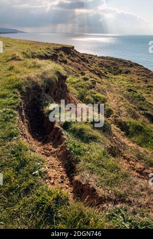 Cliff Erosion in Brightstone Bay, Isle of Wight Stockfoto